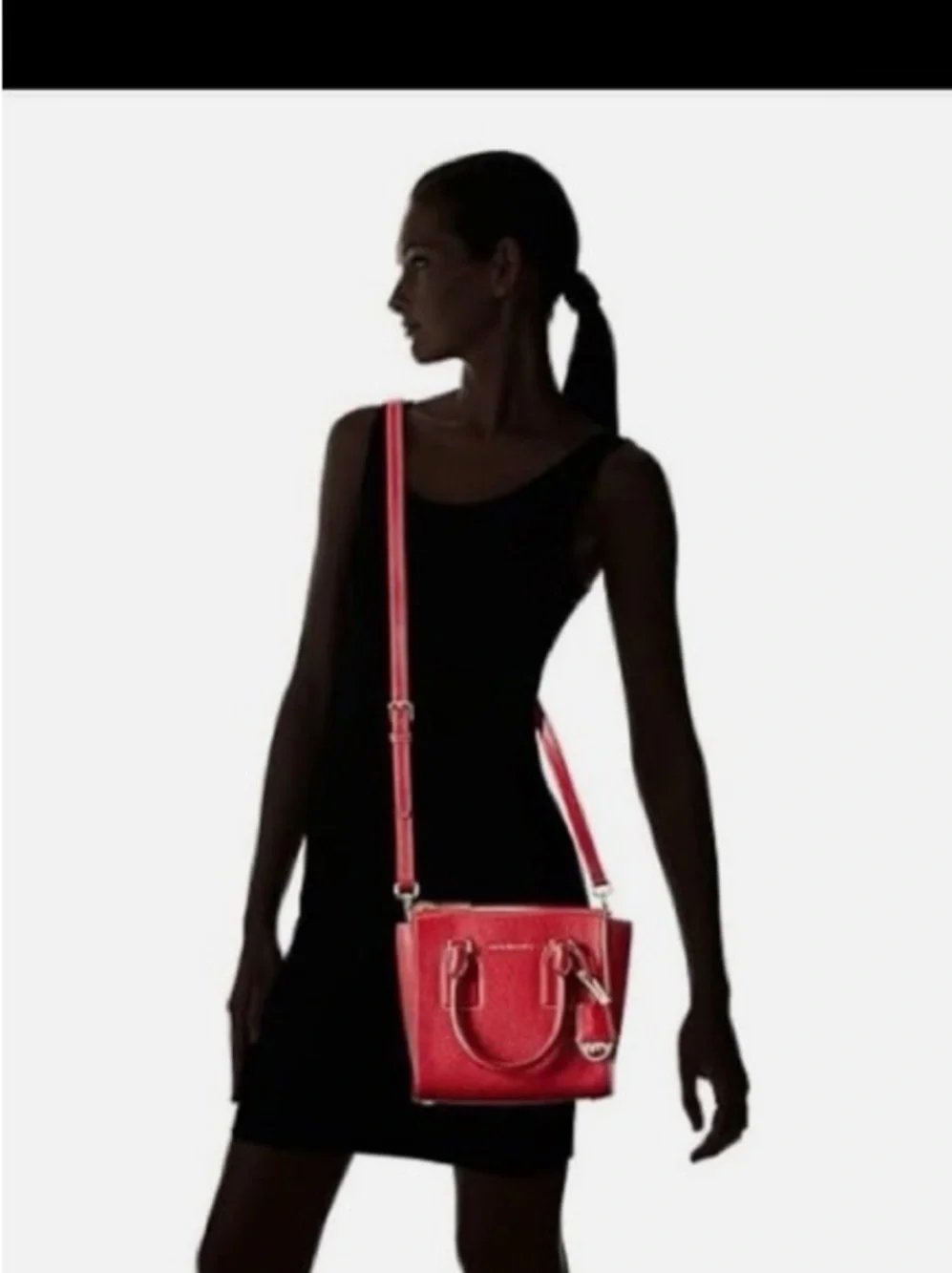 Michael Kors Selby cherry red pebble Leather Satchel with Gold Hardware EUC
